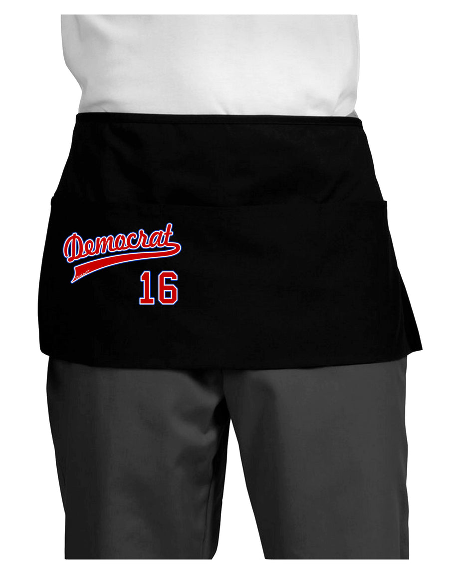 Democrat Jersey 16 Dark Adult Mini Waist Apron, Server Apron-Mini Waist Apron-TooLoud-Black-One-Size-Davson Sales