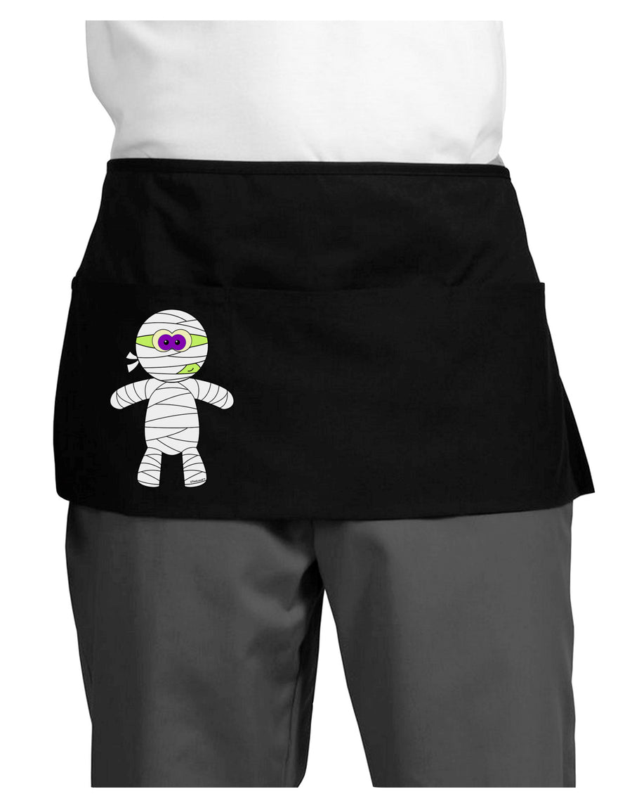 Cute Mummy Halloween Dark Adult Mini Waist Apron, Server Apron-Mini Waist Apron-TooLoud-Black-One-Size-Davson Sales