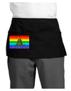 LGBT Rainbow Gadsden Flag Freedom Dark Adult Mini Waist Apron, Server Apron-Mini Waist Apron-TooLoud-Black-One-Size-Davson Sales