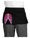 Human Pink Skeleton Bones Ribcage Dark Adult Mini Waist Apron, Server Apron-Mini Waist Apron-TooLoud-Black-One-Size-Davson Sales