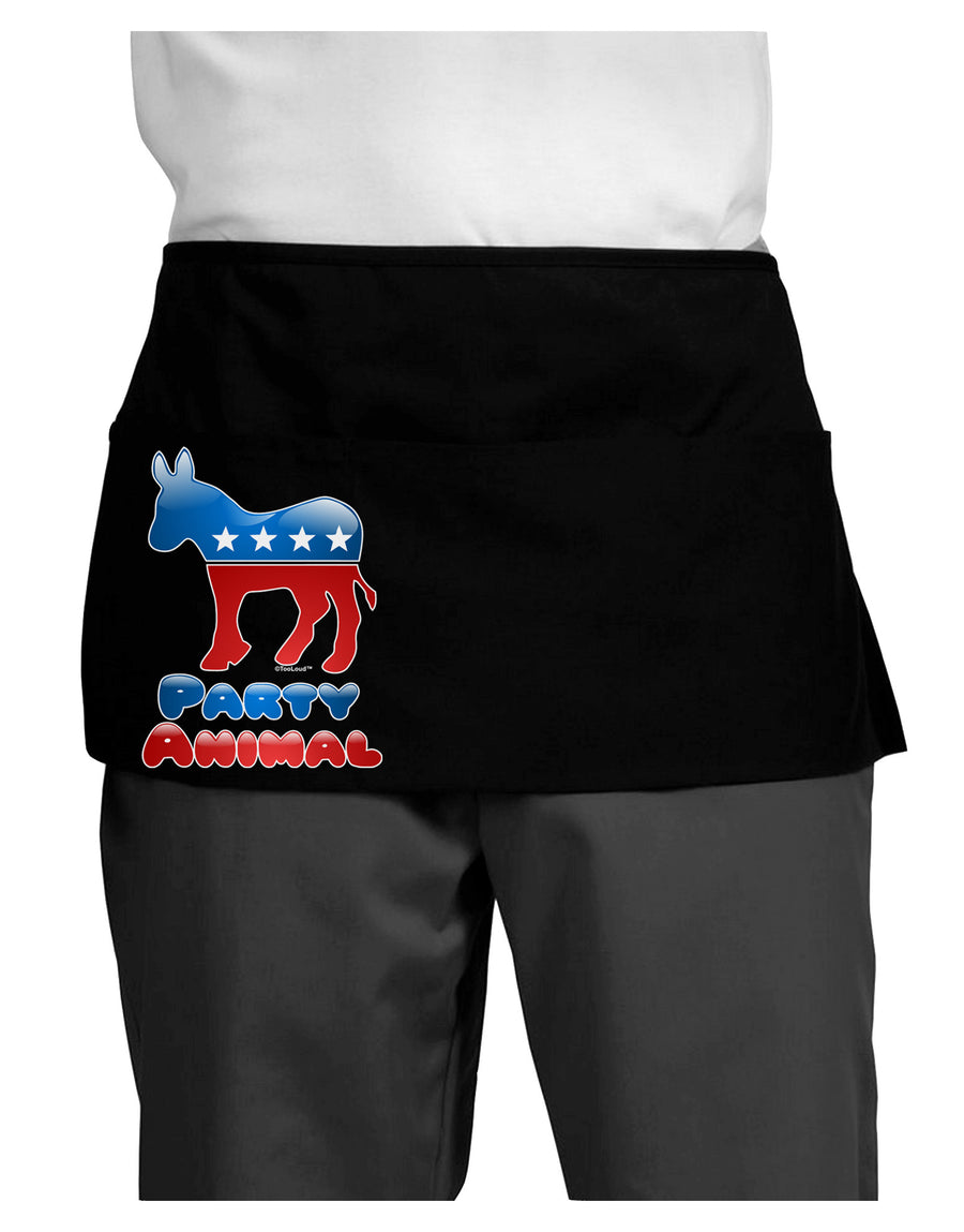 Democrat Party Animal Dark Adult Mini Waist Apron, Server Apron-Mini Waist Apron-TooLoud-Black-One-Size-Davson Sales