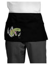 Green Dinosaur Breaking Free Dark Adult Mini Waist Apron, Server Apron by TooLoud-Mini Waist Apron-TooLoud-Black-One-Size-Davson Sales