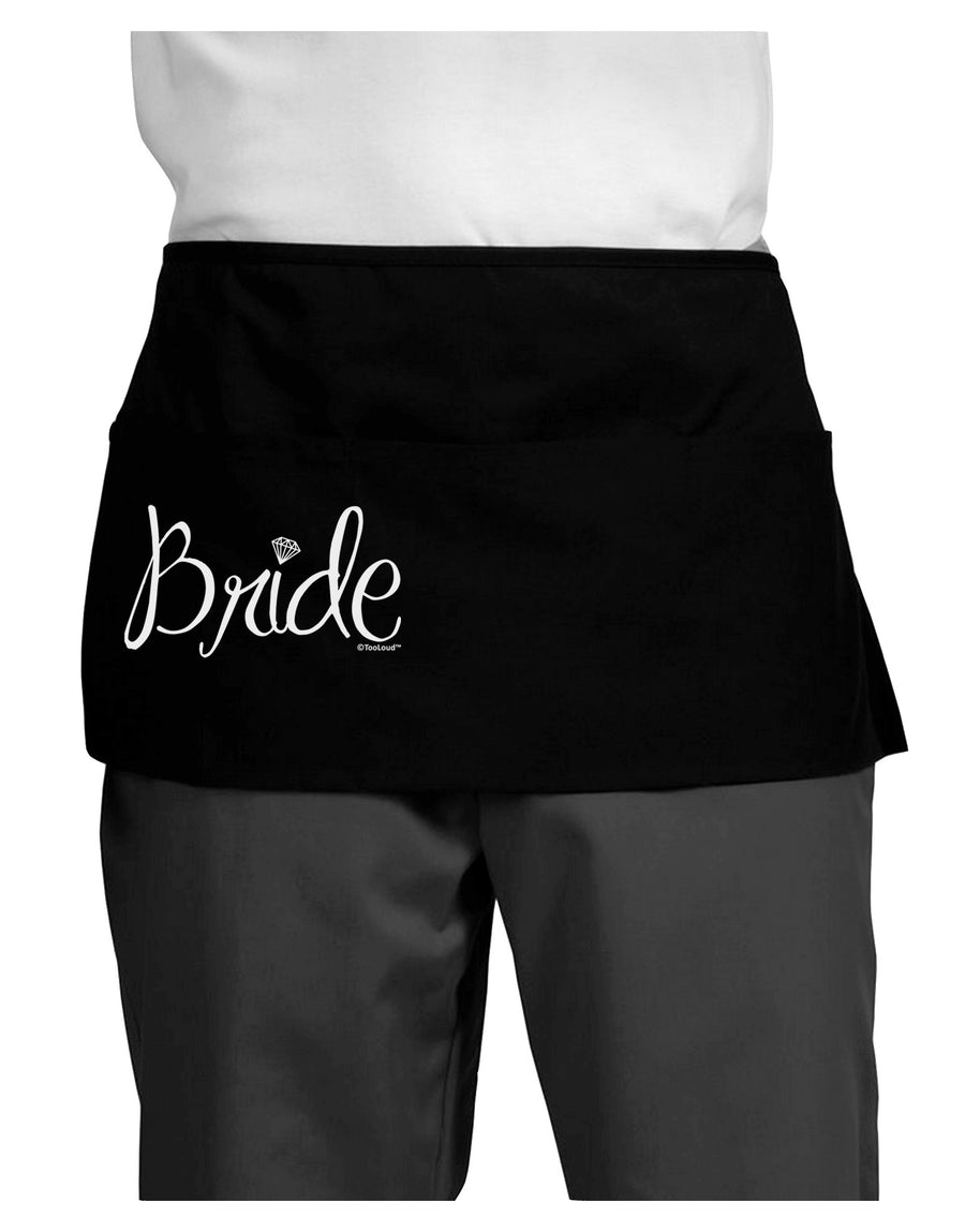 Bride Design - Diamond Dark Adult Mini Waist Apron, Server Apron-Mini Waist Apron-TooLoud-Black-One-Size-Davson Sales