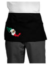 Mexico Outline - Mexican Flag Dark Adult Mini Waist Apron, Server Apron by TooLoud-Mini Waist Apron-TooLoud-Black-One-Size-Davson Sales