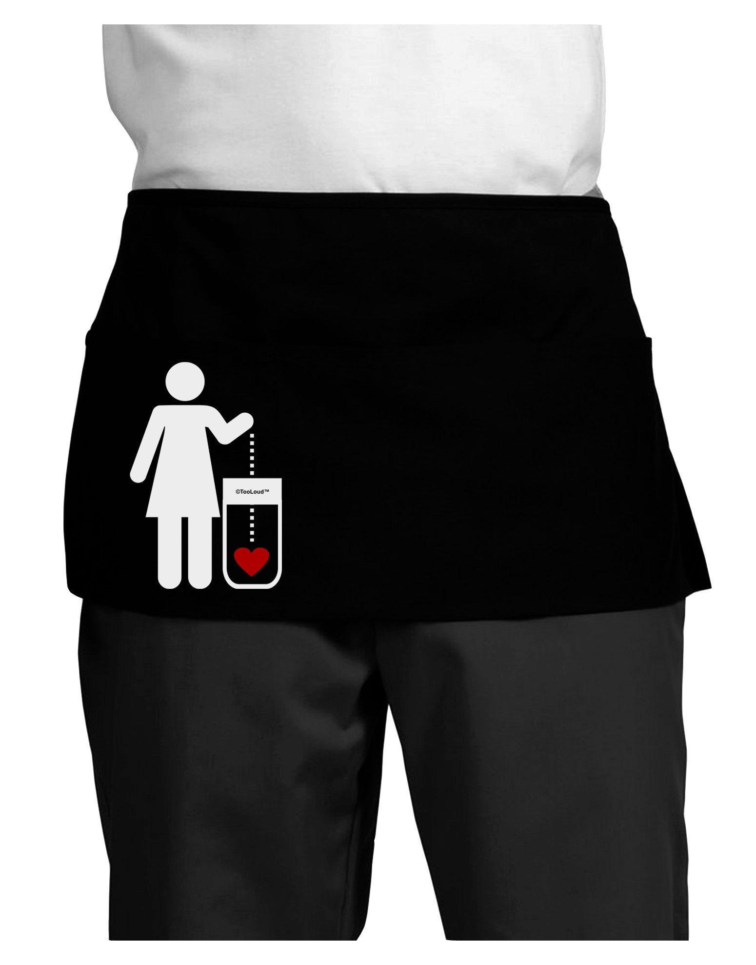 Single and Happy - Single Woman Dark Adult Mini Waist Apron, Server Apron by TooLoud-Mini Waist Apron-TooLoud-Black-One-Size-Davson Sales