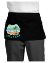 Fun Summer Beach Scene - Life's a Beach Dark Adult Mini Waist Apron, Server Apron by TooLoud-Mini Waist Apron-TooLoud-Black-One-Size-Davson Sales