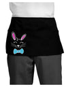 Happy Easter Bunny Face Dark Dark Adult Mini Waist Apron-Aprons - Waist-TooLoud-Black-One-Size-Davson Sales