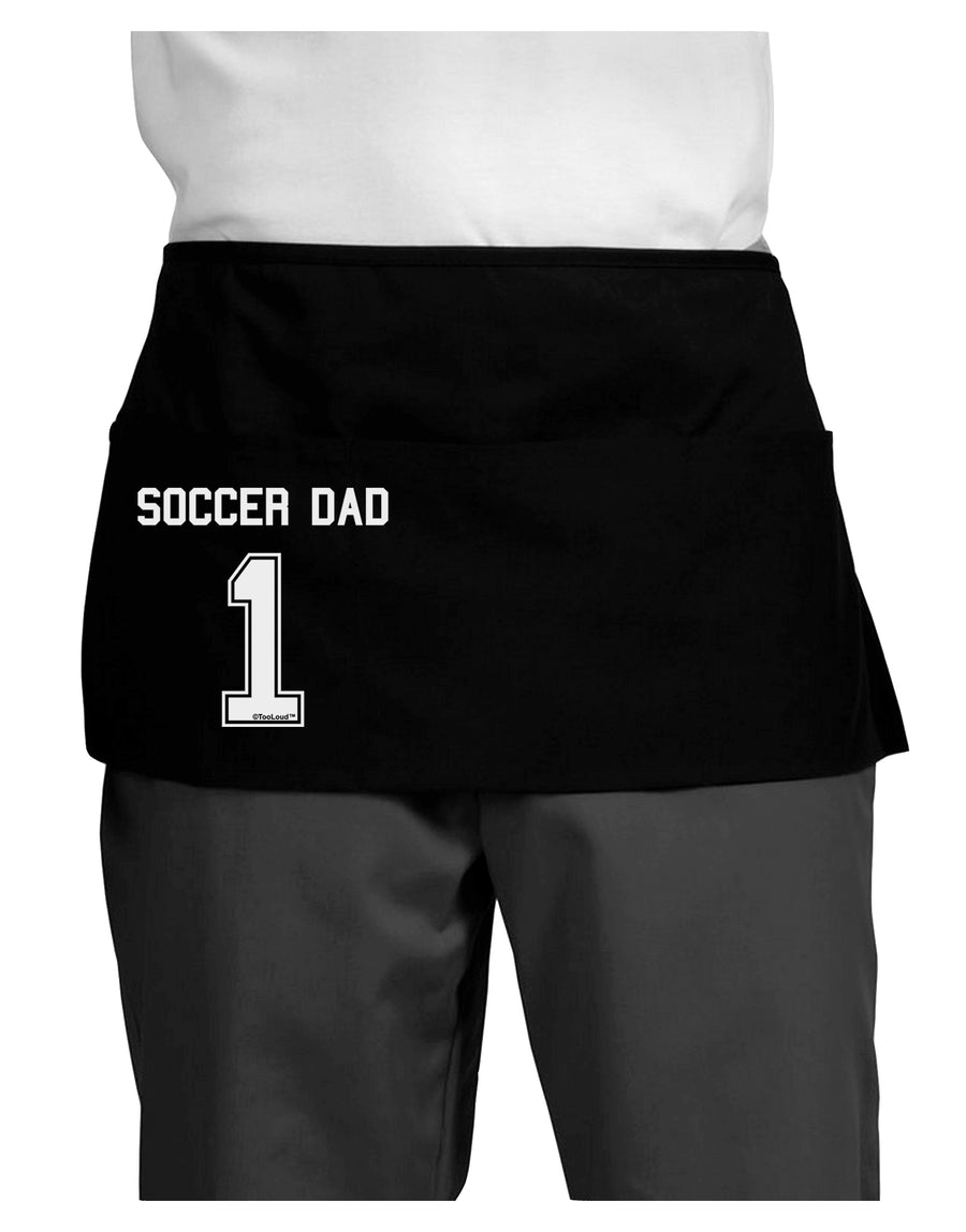 Soccer Dad Jersey Dark Adult Mini Waist Apron, Server Apron by TooLoud-Mini Waist Apron-TooLoud-Black-One-Size-Davson Sales