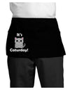 It's Caturday Cute Cat Design Dark Adult Mini Waist Apron, Server Apron by TooLoud-Mini Waist Apron-TooLoud-Black-One-Size-Davson Sales