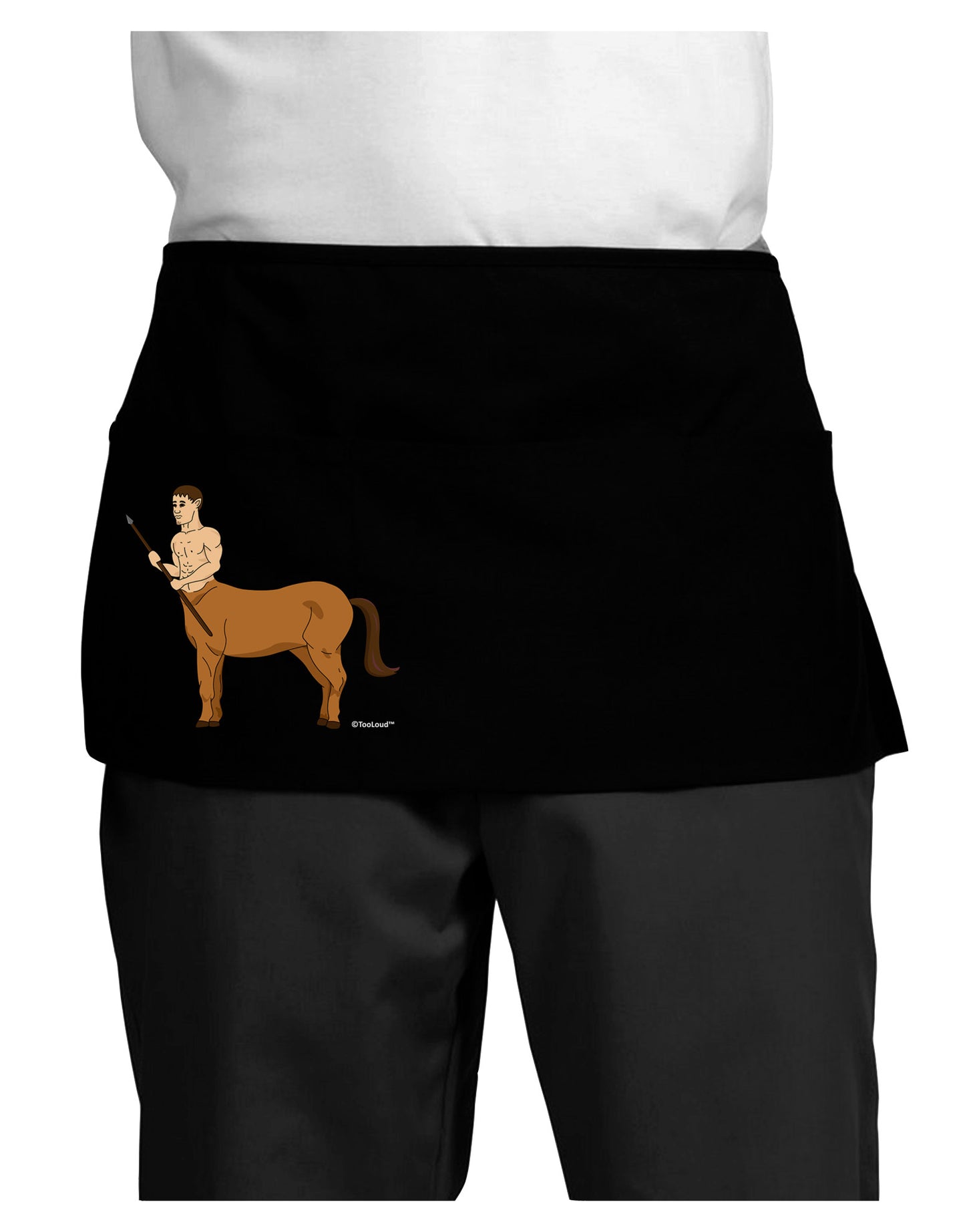 Greek Mythology Centaur Design - Color Dark Adult Mini Waist Apron, Server Apron by TooLoud-Mini Waist Apron-TooLoud-Black-One-Size-Davson Sales