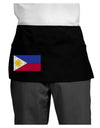 TooLoud Distressed Philippines Flag Dark Adult Mini Waist Apron-Aprons - Waist-TooLoud-Black-One-Size-Davson Sales