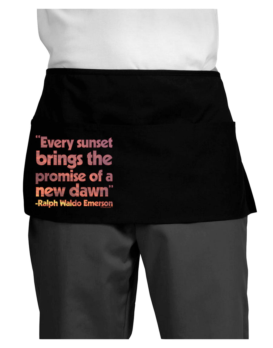 Emerson Sunset Quote Dark Adult Mini Waist Apron, Server Apron-Mini Waist Apron-TooLoud-Black-One-Size-Davson Sales