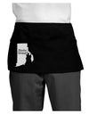 Rhode Island - United States Shape Dark Adult Mini Waist Apron, Server Apron by TooLoud-Mini Waist Apron-TooLoud-Black-One-Size-Davson Sales