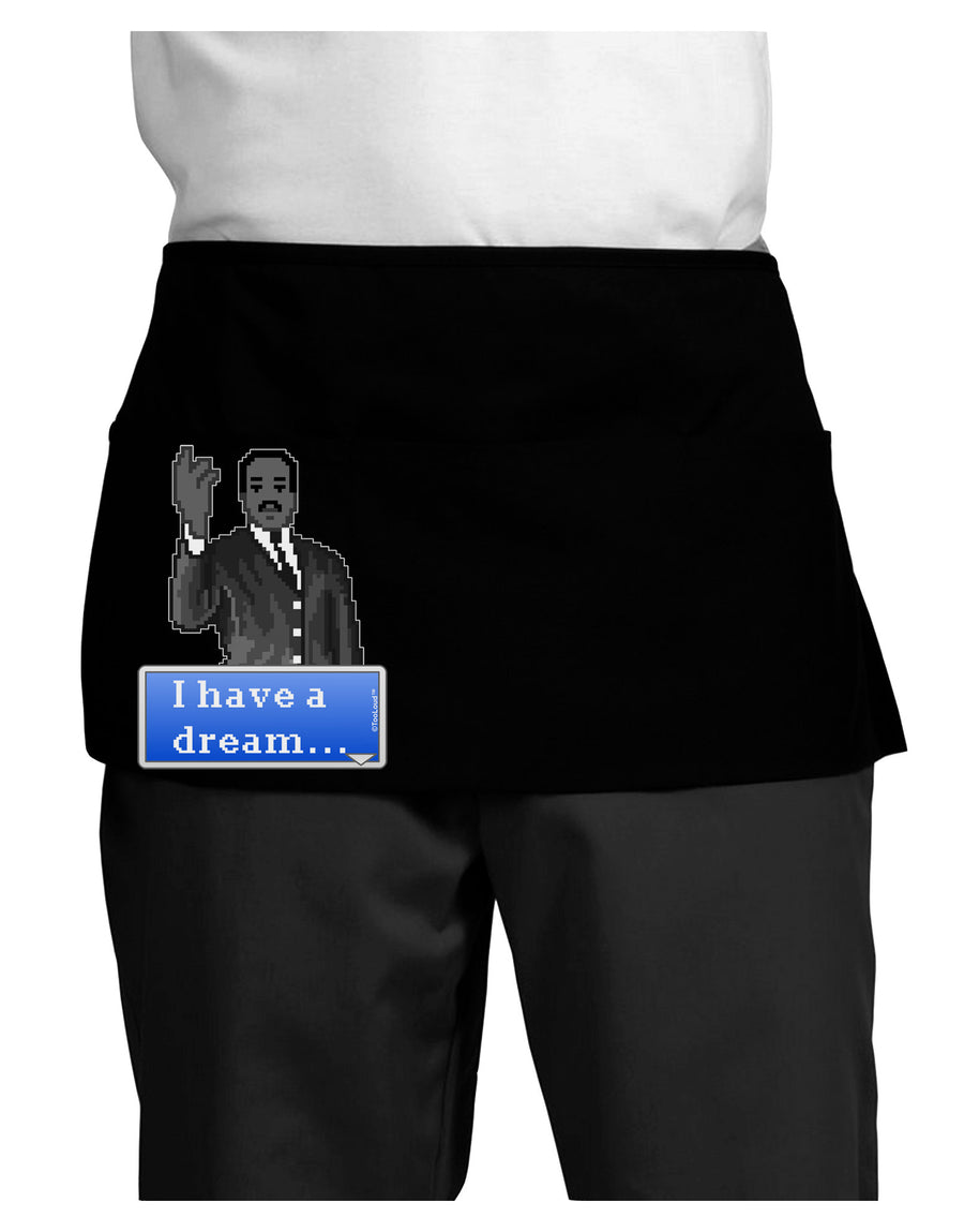 I have a Dream Pixel Art Dark Adult Mini Waist Apron, Server Apron by TooLoud-Mini Waist Apron-TooLoud-Black-One-Size-Davson Sales