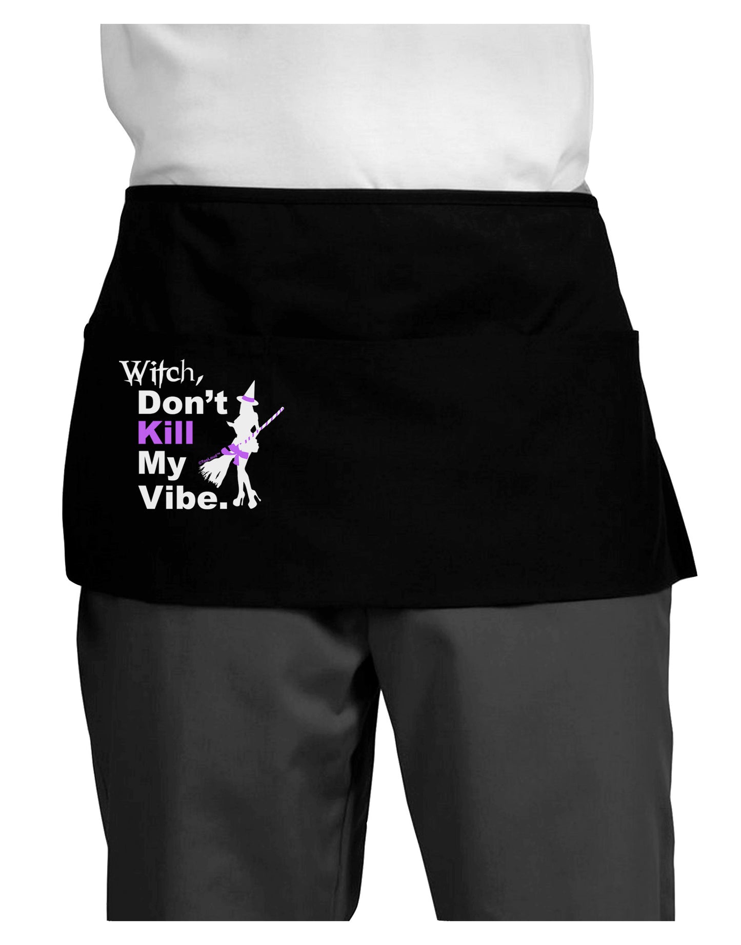 Donâ€™t Kill My Vibe Dark Adult Mini Waist Apron, Server Apron-Mini Waist Apron-TooLoud-Black-One-Size-Davson Sales