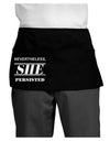 Nevertheless She Persisted Women's Rights Dark Adult Mini Waist Apron, Server Apron by TooLoud-Mini Waist Apron-TooLoud-Black-One-Size-Davson Sales