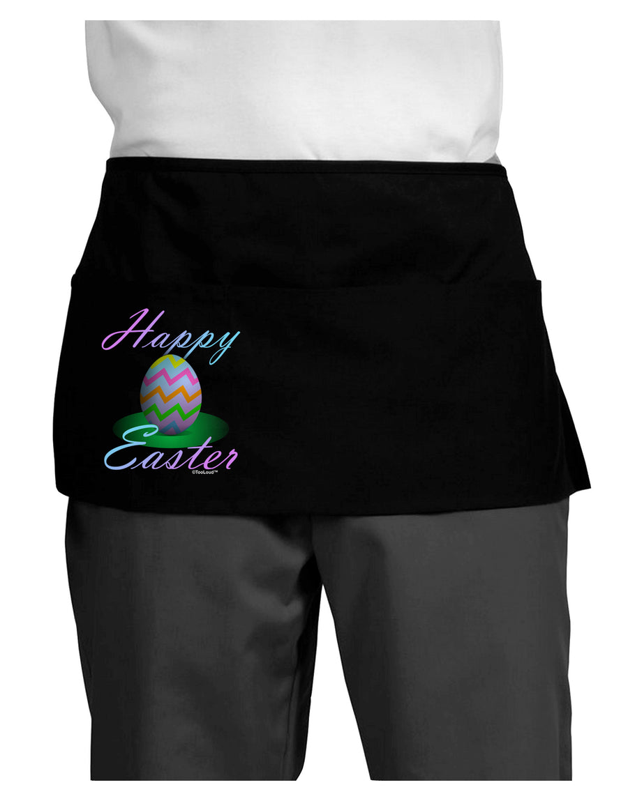 One Happy Easter Egg Dark Adult Mini Waist Apron, Server Apron-Mini Waist Apron-TooLoud-Black-One-Size-Davson Sales
