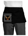 Cool Rudolph Sweater Dark Adult Mini Waist Apron, Server Apron-Mini Waist Apron-TooLoud-Black-One-Size-Davson Sales