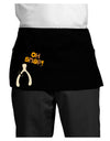 Oh Snap Wishbone - Thanksgiving Dark Adult Mini Waist Apron, Server Apron-Mini Waist Apron-TooLoud-Black-One-Size-Davson Sales