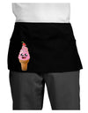 Cute Ice Cream Cone Dark Adult Mini Waist Apron, Server Apron-Mini Waist Apron-TooLoud-Black-One-Size-Davson Sales