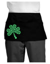 St. Patrick's Day Shamrock Design - Shamrocks Dark Adult Mini Waist Apron, Server Apron by TooLoud-Mini Waist Apron-TooLoud-Black-One-Size-Davson Sales