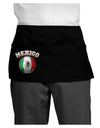 Soccer Ball Flag - Mexico Dark Adult Mini Waist Apron, Server Apron-Mini Waist Apron-TooLoud-Black-One-Size-Davson Sales