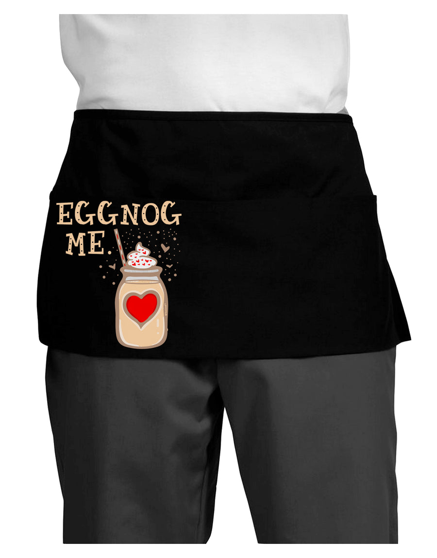 Eggnog Me Dark Dark Adult Mini Waist Apron-Aprons - Waist-TooLoud-Black-One-Size-Davson Sales