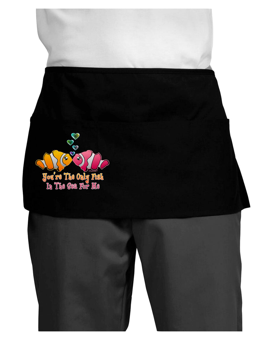 Kissy Clownfish Only Fish In The Sea Dark Adult Mini Waist Apron, Server Apron-Mini Waist Apron-TooLoud-Black-One-Size-Davson Sales