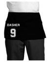 Reindeer Jersey - Dasher 9 Dark Adult Mini Waist Apron, Server Apron-Mini Waist Apron-TooLoud-Black-One-Size-Davson Sales