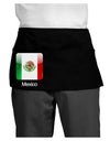 Mexican Flag App Icon - Text Dark Adult Mini Waist Apron, Server Apron by TooLoud-Mini Waist Apron-TooLoud-Black-One-Size-Davson Sales