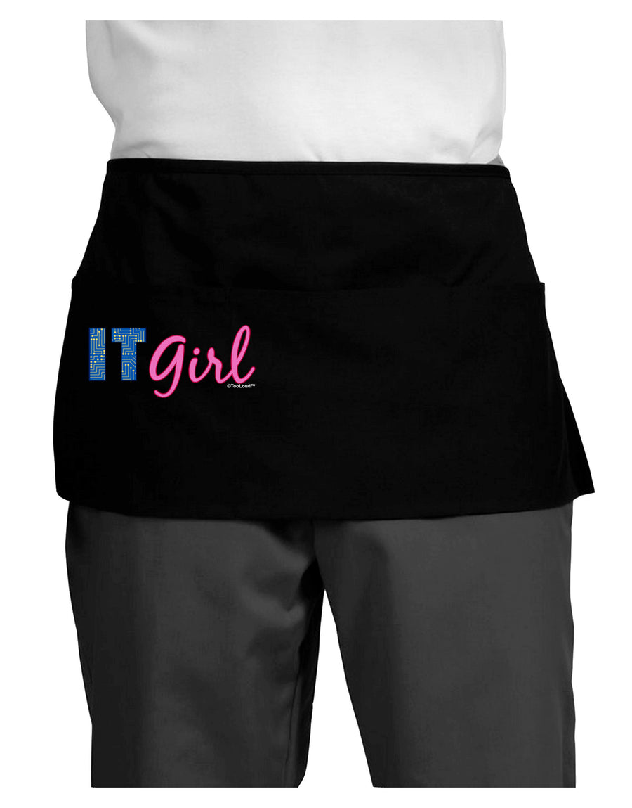 IT Girl Dark Adult Mini Waist Apron, Server Apron-Mini Waist Apron-TooLoud-Black-One-Size-Davson Sales