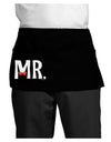Matching Mr and Mrs Design - Mr Bow Tie Dark Adult Mini Waist Apron, Server Apron by TooLoud-Mini Waist Apron-TooLoud-Black-One-Size-Davson Sales