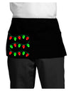 Christmas Lights Red and Green Dark Adult Mini Waist Apron, Server Apron-Mini Waist Apron-TooLoud-Black-One-Size-Davson Sales