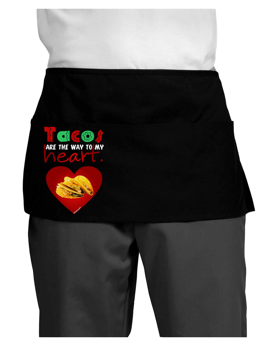 Tacos Are the Way To My Heart Dark Adult Mini Waist Apron, Server Apron-Mini Waist Apron-TooLoud-Black-One-Size-Davson Sales