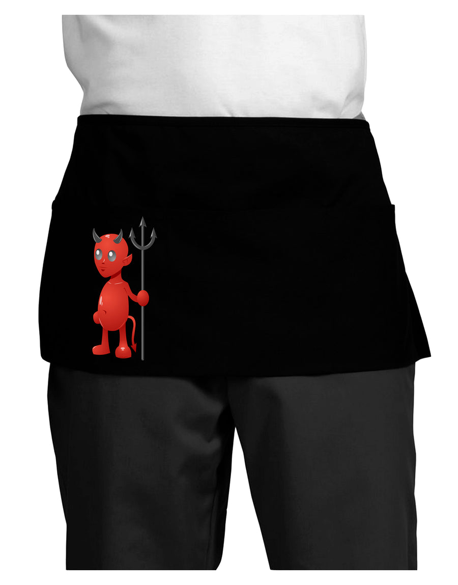 Cute Devil - Halloween Design Dark Adult Mini Waist Apron, Server Apron-Mini Waist Apron-TooLoud-Black-One-Size-Davson Sales