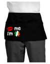 Kiss and Irish Flag Shamrock - Kiss Me I'm Irish Dark Adult Mini Waist Apron, Server Apron by TooLoud-Mini Waist Apron-TooLoud-Black-One-Size-Davson Sales