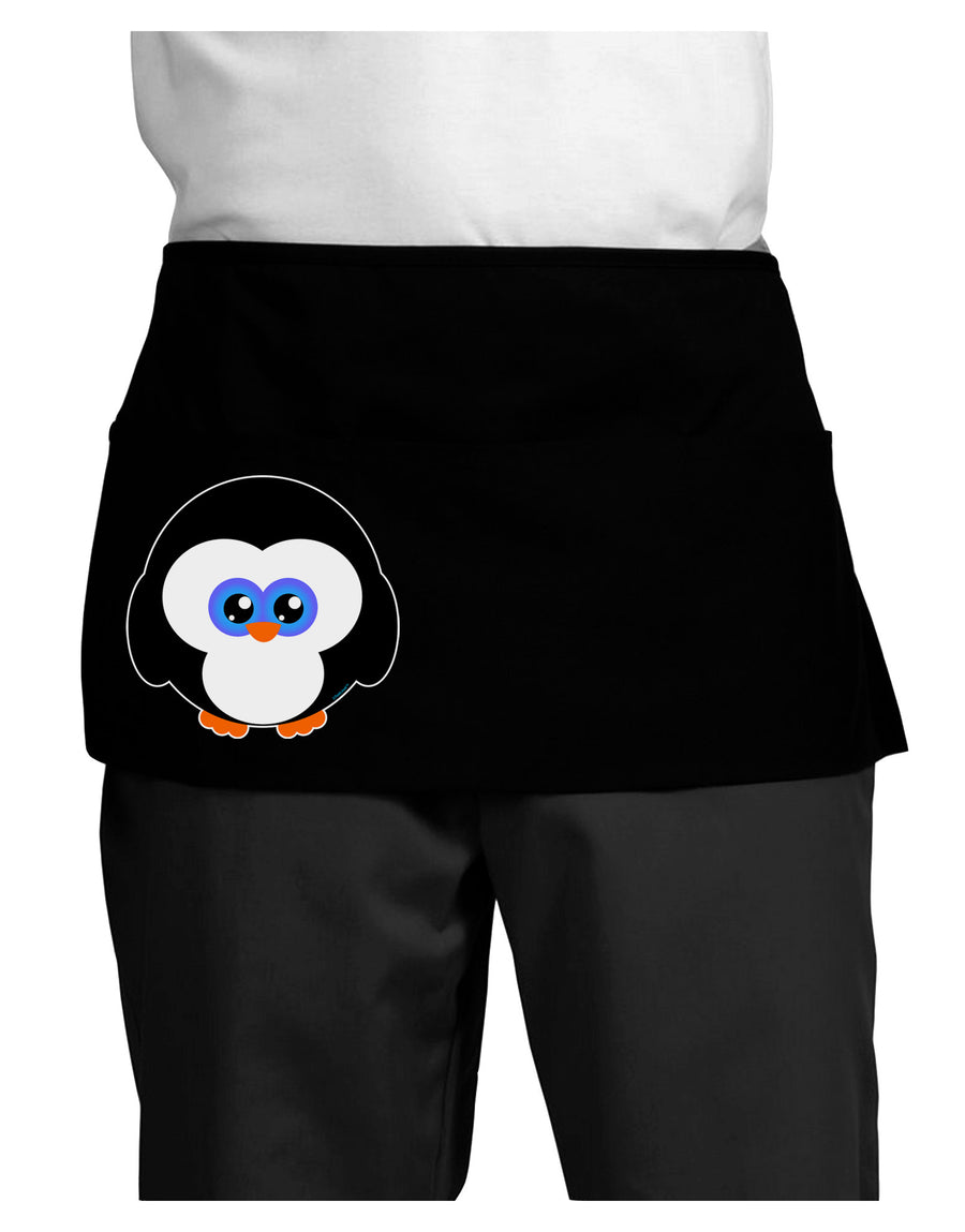 Cute Penguin Christmas Dark Adult Mini Waist Apron, Server Apron-Mini Waist Apron-TooLoud-Black-One-Size-Davson Sales