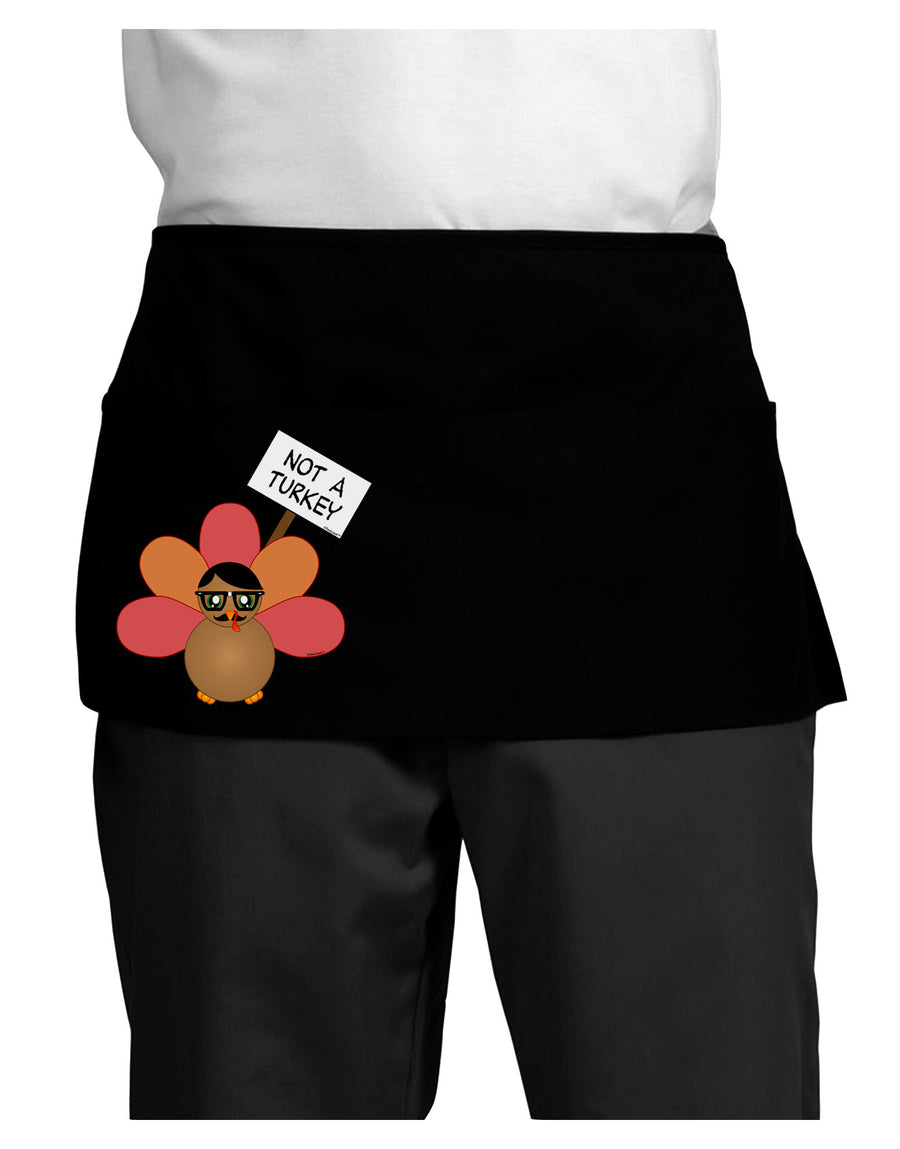 Thanksgiving Turkey in Disguise Dark Adult Mini Waist Apron, Server Apron by TooLoud-Mini Waist Apron-TooLoud-Black-One-Size-Davson Sales