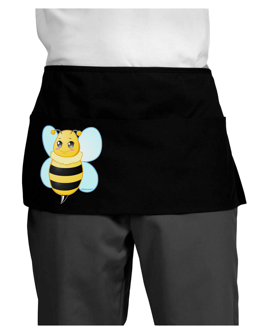 Cute Bee Dark Adult Mini Waist Apron, Server Apron-Mini Waist Apron-TooLoud-Black-One-Size-Davson Sales