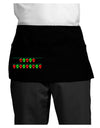 Merry Christmas Lights Red and Green Dark Adult Mini Waist Apron, Server Apron-Mini Waist Apron-TooLoud-Black-One-Size-Davson Sales