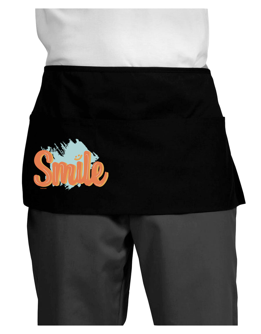 Smile Dark Dark Adult Mini Waist Apron-Aprons - Waist-TooLoud-Black-One-Size-Davson Sales