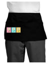 Pretty Daisies Watercolor Dark Adult Mini Waist Apron, Server Apron-Mini Waist Apron-TooLoud-Black-One-Size-Davson Sales