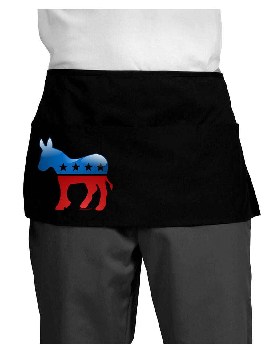 Democrat Bubble Symbol Dark Adult Mini Waist Apron, Server Apron-Mini Waist Apron-TooLoud-Black-One-Size-Davson Sales