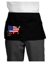 American Roots Design - American Flag Dark Adult Mini Waist Apron, Server Apron by TooLoud-Mini Waist Apron-TooLoud-Black-One-Size-Davson Sales