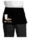 Milk and Cookies Design Text Dark Adult Mini Waist Apron, Server Apron-Mini Waist Apron-TooLoud-Black-One-Size-Davson Sales