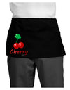 Cherry Text Dark Adult Mini Waist Apron, Server Apron-Mini Waist Apron-TooLoud-Black-One-Size-Davson Sales