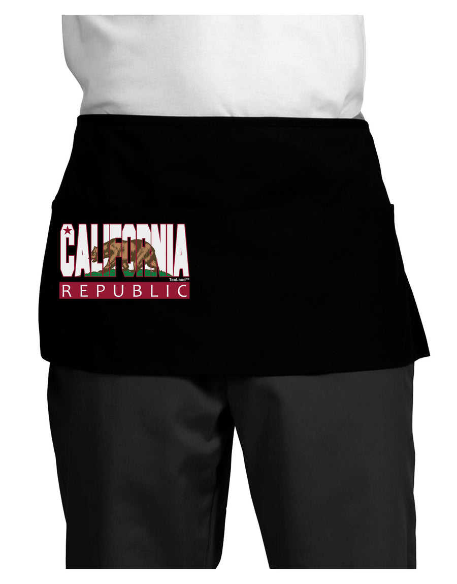 California Design #1 Dark Adult Mini Waist Apron, Server Apron by TooLoud-Mini Waist Apron-TooLoud-Black-One-Size-Davson Sales