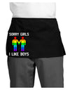 Sorry Girls I Like Boys Gay Rainbow Dark Adult Mini Waist Apron, Server Apron-Mini Waist Apron-TooLoud-Black-One-Size-Davson Sales