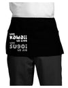 Too Kawaii to Live - B&W Dark Adult Mini Waist Apron, Server Apron by TooLoud-Mini Waist Apron-TooLoud-Black-One-Size-Davson Sales