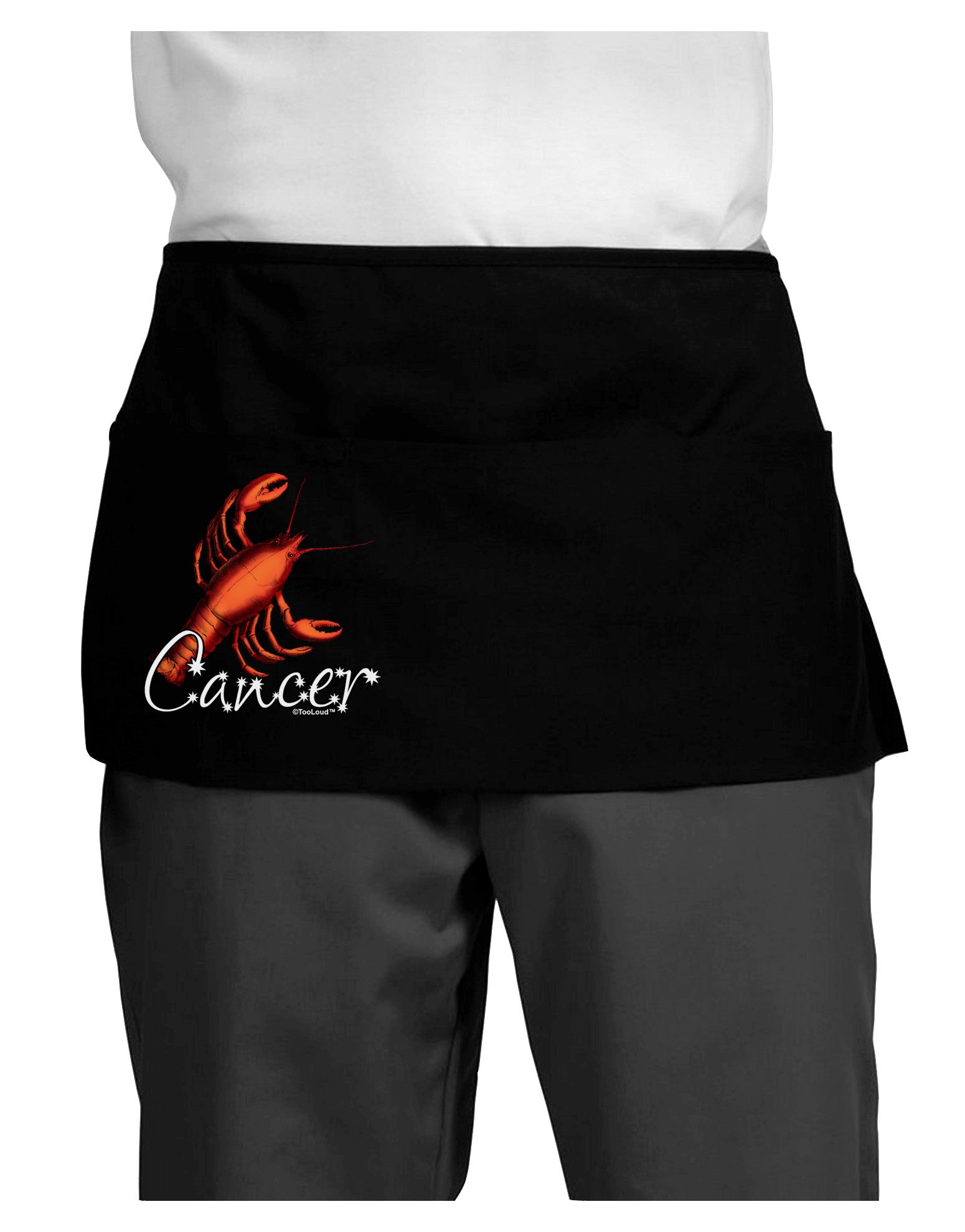 Cancer Color Illustration Dark Adult Mini Waist Apron, Server Apron-Mini Waist Apron-TooLoud-Black-One-Size-Davson Sales